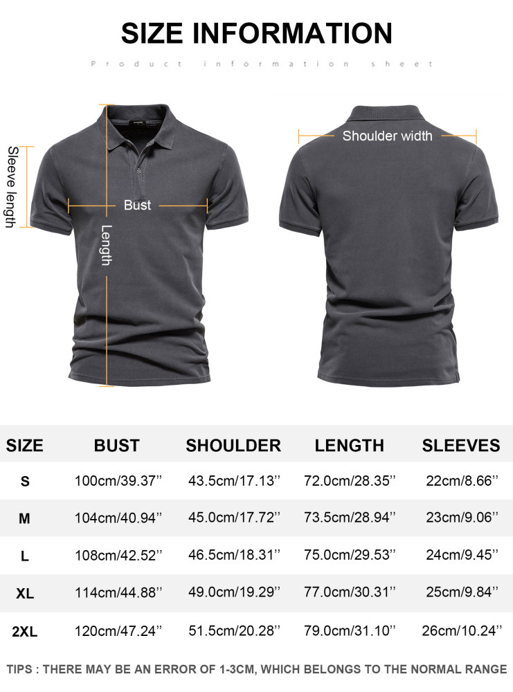 MAGIMODAC Mens Polo Shirts Short Sleeve Cotton T-Shirts Summer T-Shirt Solid Color Casual Tee Shirt Tops with Buttons