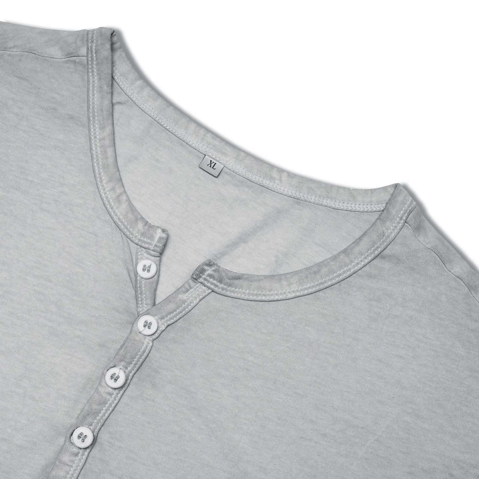 Mens Short Sleeve Henley Shirts Summer Cotton T-Shirt Casual Basic Button Tshirt Classic Solid Tee Shirt Tops