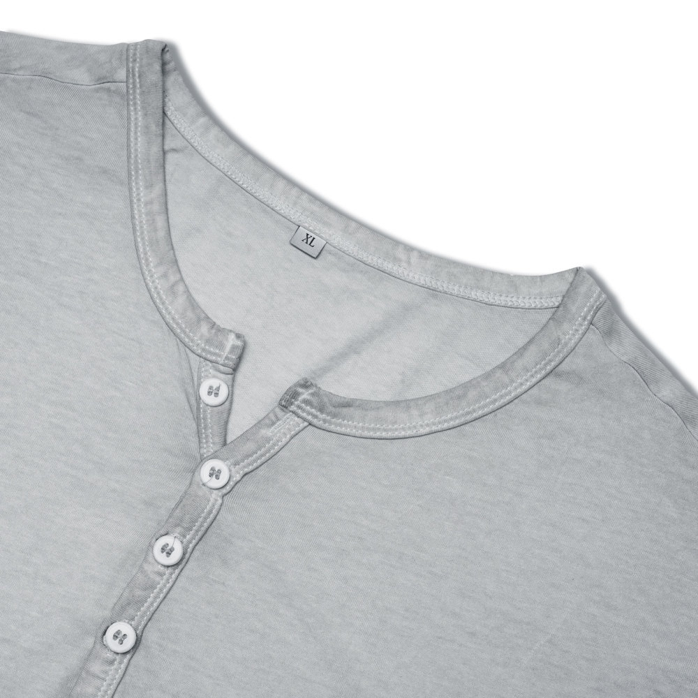 Mens Short Sleeve Henley Shirts Summer Cotton T-Shirt Casual Basic Button Tshirt Classic Solid Tee Shirt Tops