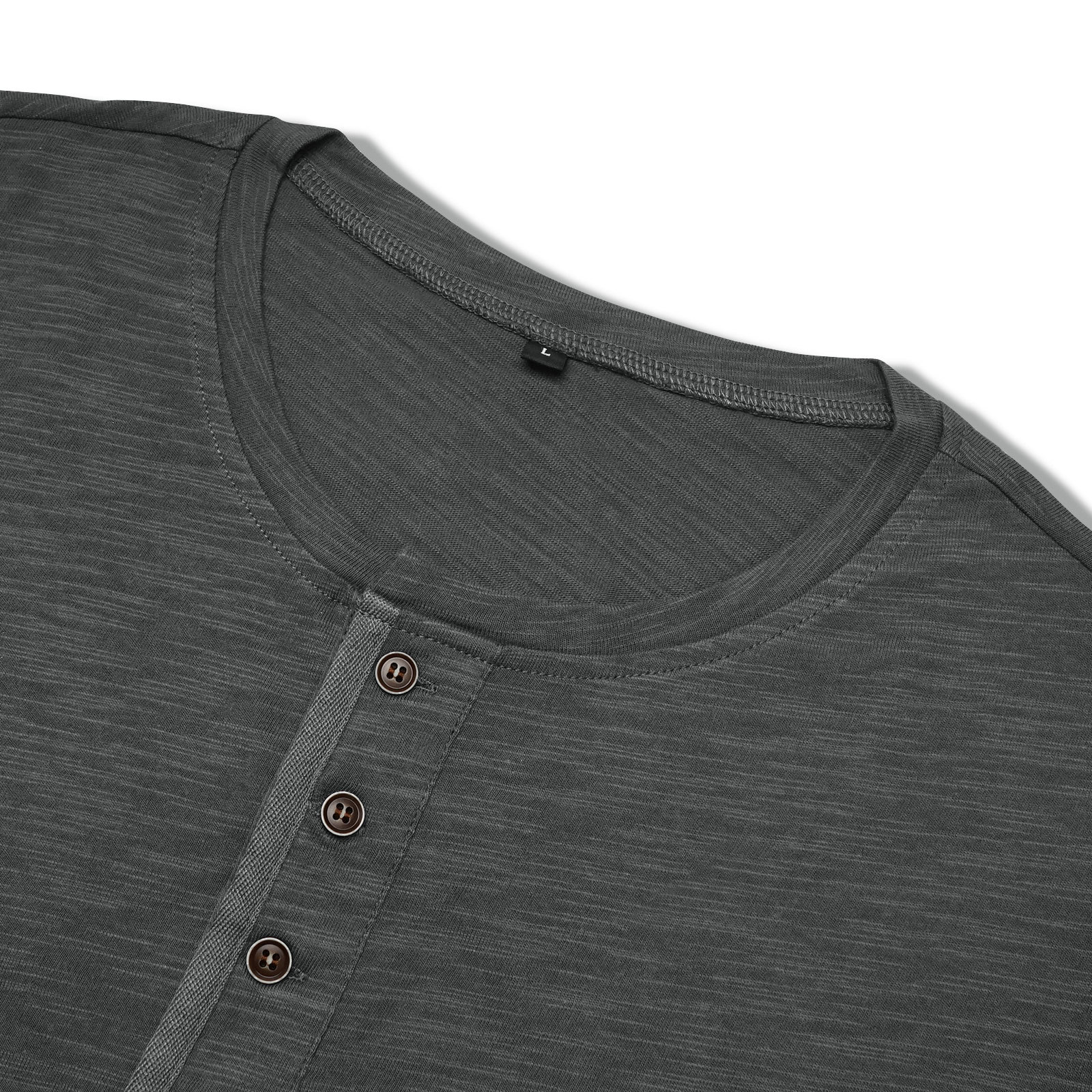 Mens Henley Shirts Cotton Short Sleeve T-Shirt Casual Basic ButtonTee Shirt Tops Summer Classic Solid Tshirt