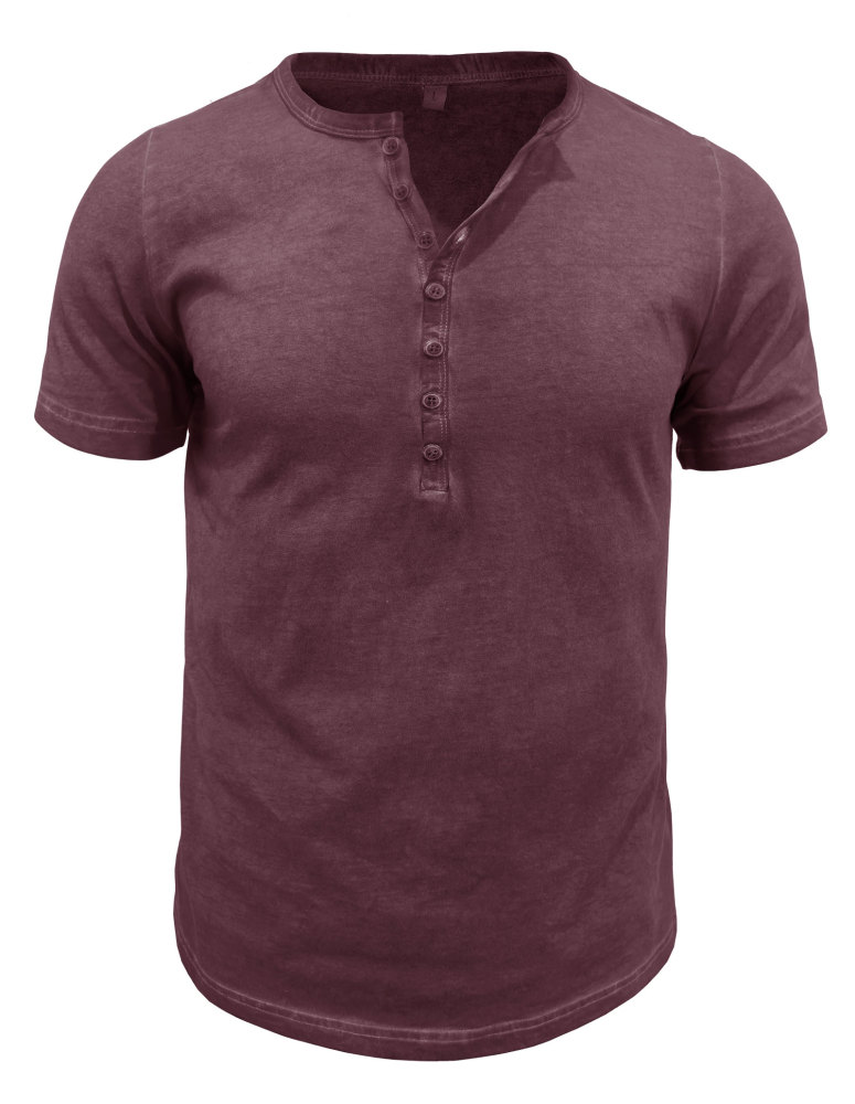 Mens Short Sleeve Henley Shirts Summer Cotton T-Shirt Casual Basic Button Tshirt Classic Solid Tee Shirt Tops