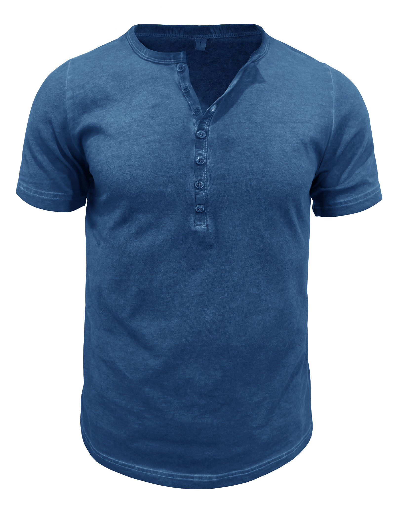 Mens Short Sleeve Henley Shirts Summer Cotton T-Shirt Casual Basic Button Tshirt Classic Solid Tee Shirt Tops