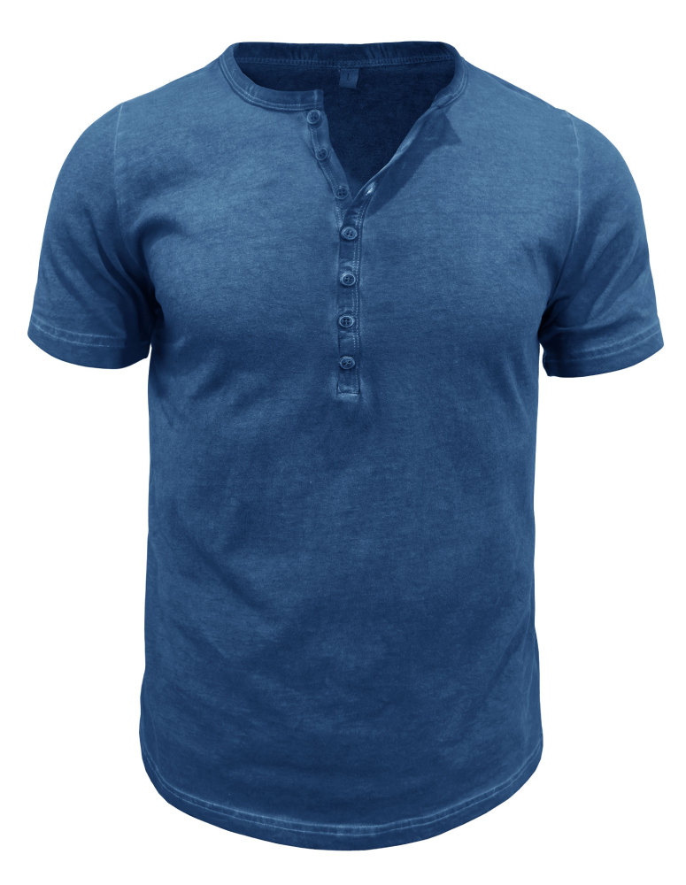 Mens Short Sleeve Henley Shirts Summer Cotton T-Shirt Casual Basic Button Tshirt Classic Solid Tee Shirt Tops