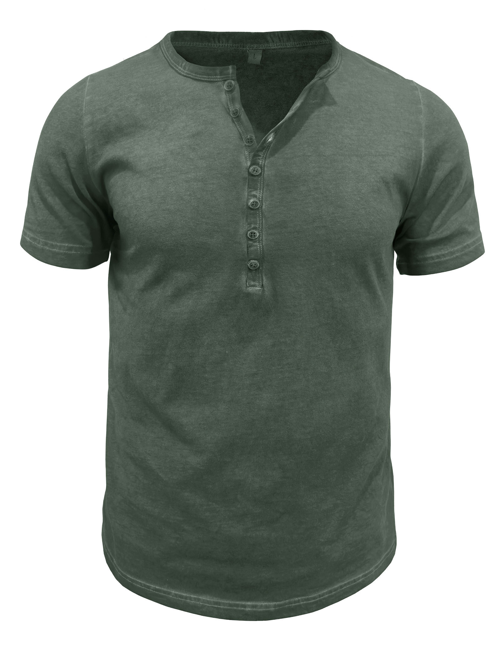Mens Short Sleeve Henley Shirts Summer Cotton T-Shirt Casual Basic Button Tshirt Classic Solid Tee Shirt Tops