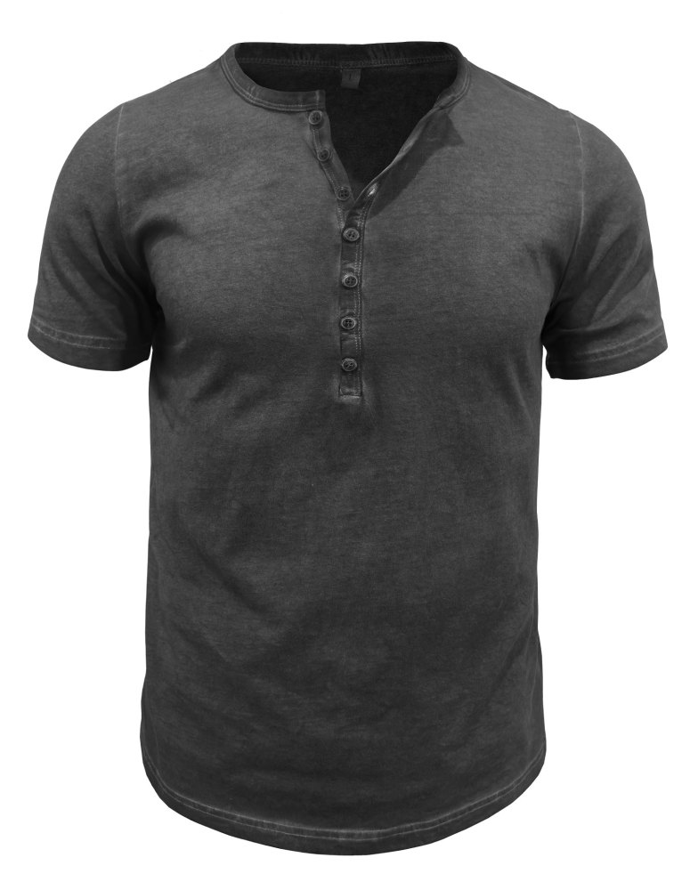 Mens Short Sleeve Henley Shirts Summer Cotton T-Shirt Casual Basic Button Tshirt Classic Solid Tee Shirt Tops