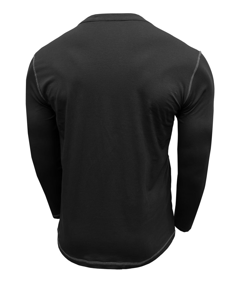 Mens Long Sleeve Henley Shirts Casual Classic Cotton T-Shirt Lightweight Button Tshirts Solid Basic Tee Shirt Tops