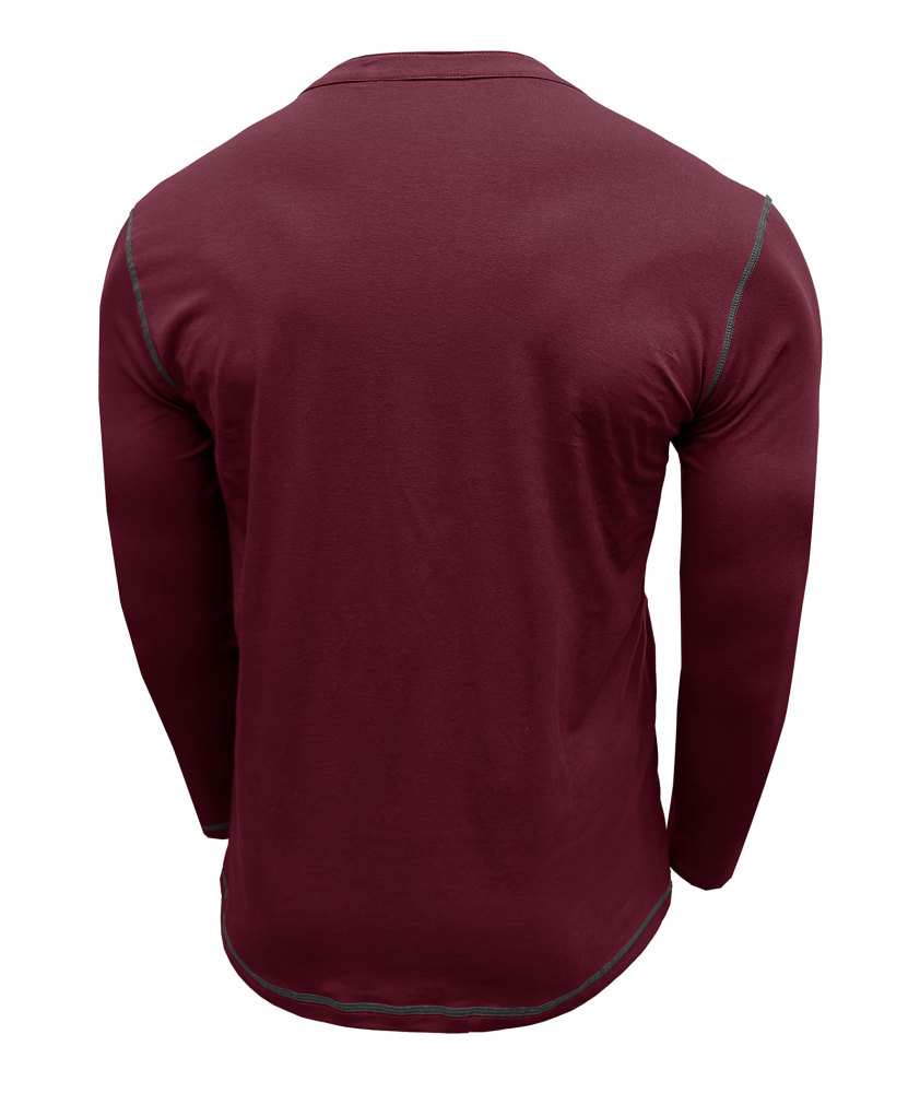 Mens Long Sleeve Henley Shirts Casual Classic Cotton T-Shirt Lightweight Button Tshirts Solid Basic Tee Shirt Tops
