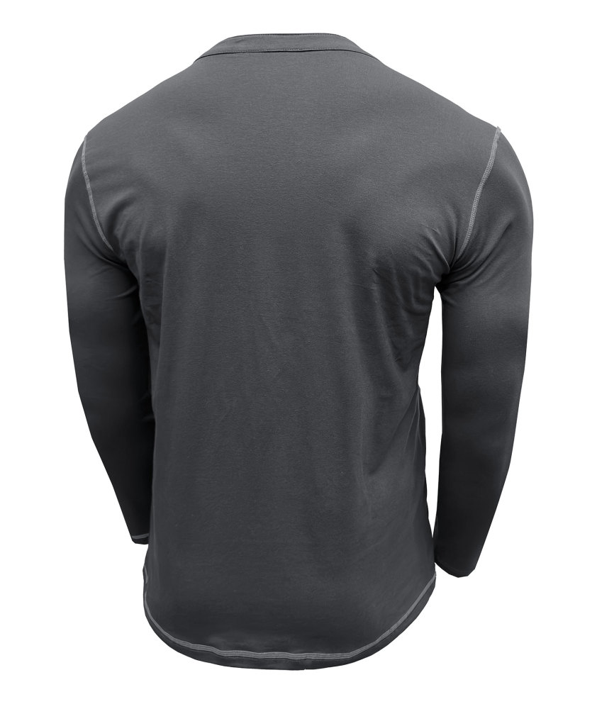 Mens Long Sleeve Henley Shirts Casual Classic Cotton T-Shirt Lightweight Button Tshirts Solid Basic Tee Shirt Tops
