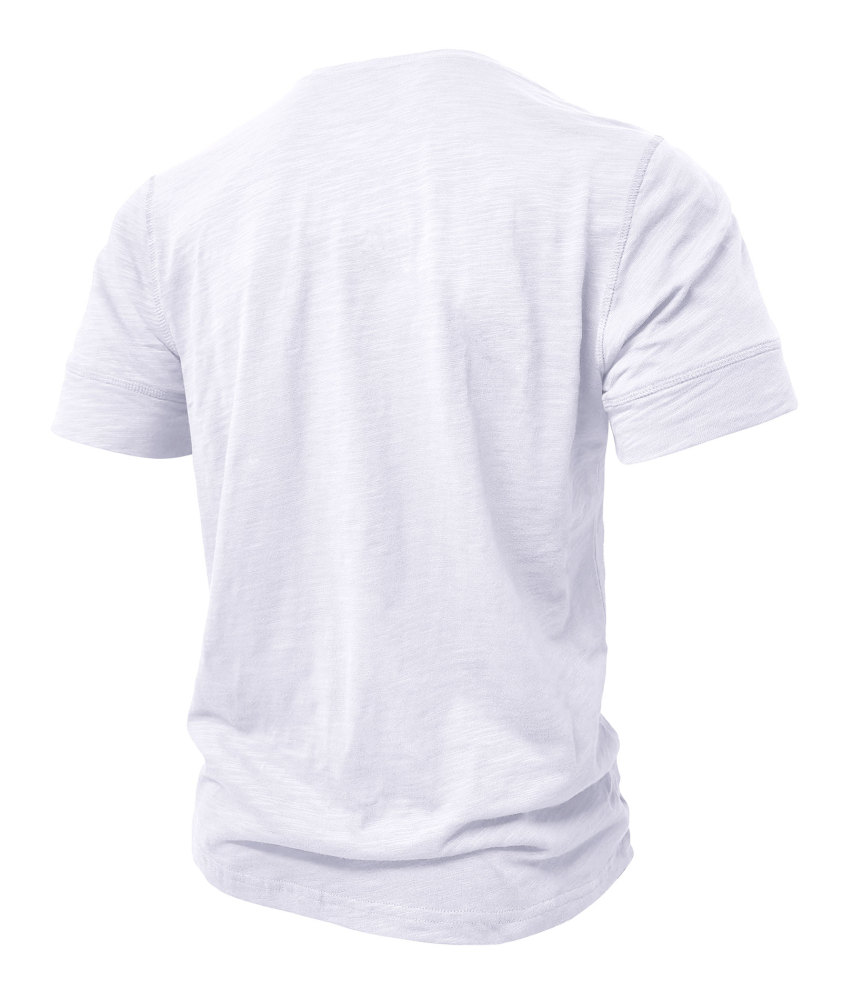 Mens Henley Shirts Cotton Short Sleeve T-Shirt Casual Basic ButtonTee Shirt Tops Summer Classic Solid Tshirt