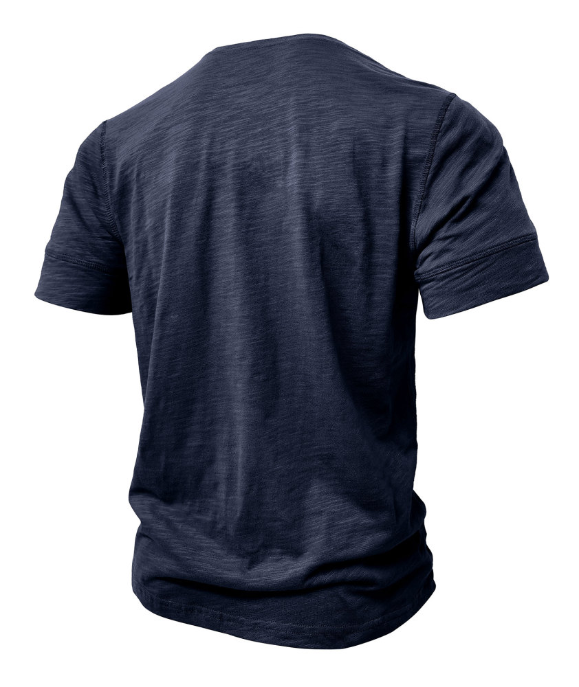 Mens Henley Shirts Cotton Short Sleeve T-Shirt Casual Basic ButtonTee Shirt Tops Summer Classic Solid Tshirt