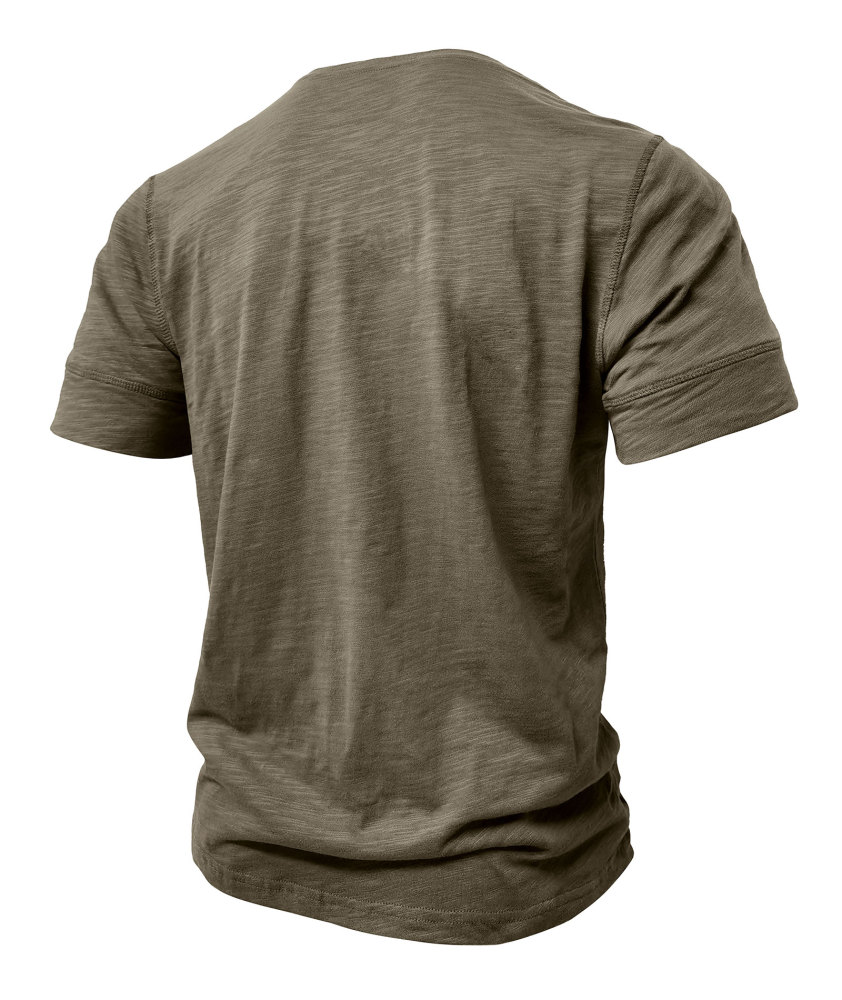 Mens Henley Shirts Cotton Short Sleeve T-Shirt Casual Basic ButtonTee Shirt Tops Summer Classic Solid Tshirt
