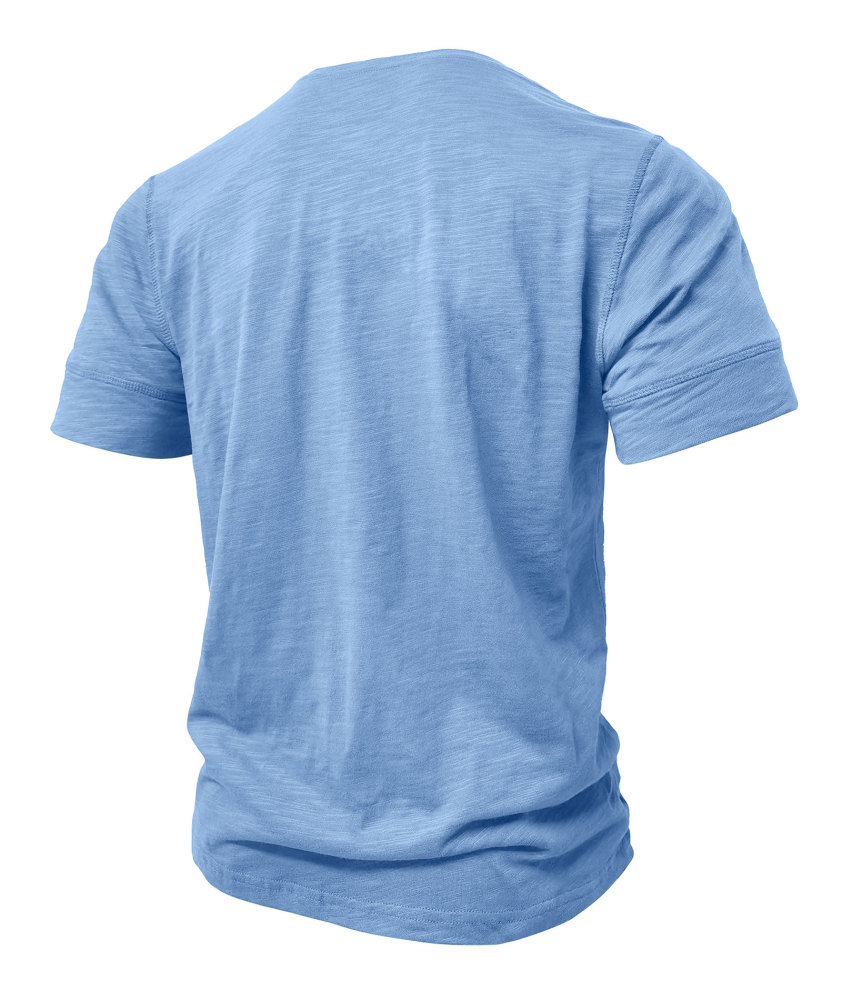 Mens Henley Shirts Cotton Short Sleeve T-Shirt Casual Basic ButtonTee Shirt Tops Summer Classic Solid Tshirt