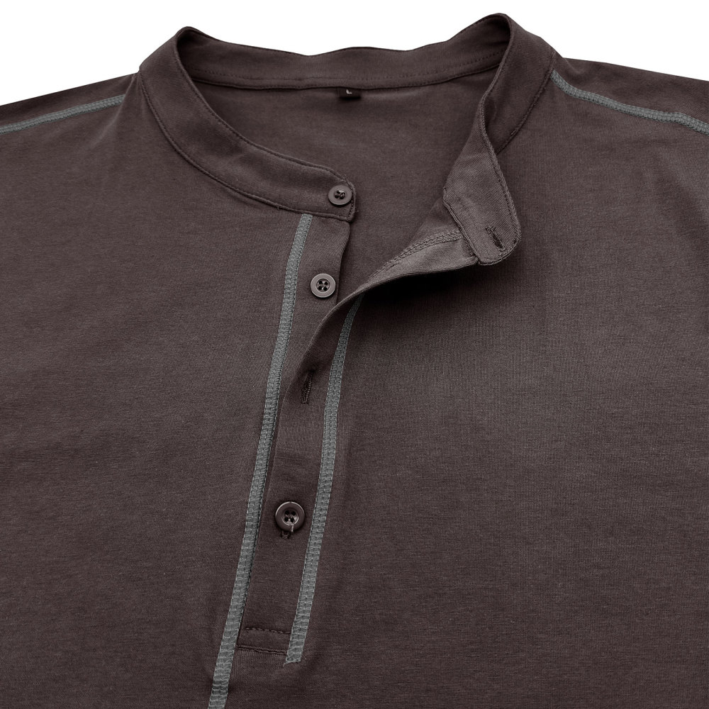 Mens Long Sleeve Henley Shirts Casual Classic Cotton T-Shirt Lightweight Button Tshirts Solid Basic Tee Shirt Tops