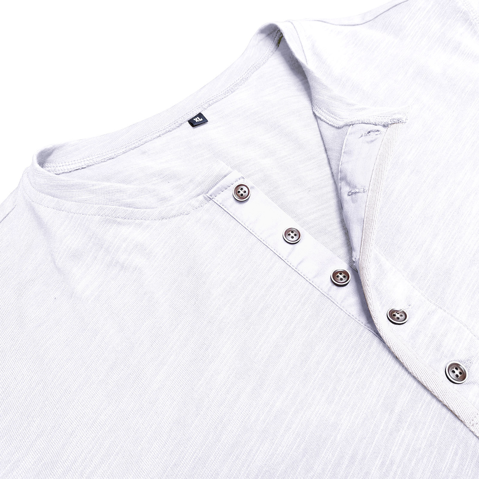 Mens Henley Shirts Cotton Short Sleeve T-Shirt Casual Basic ButtonTee Shirt Tops Summer Classic Solid Tshirt