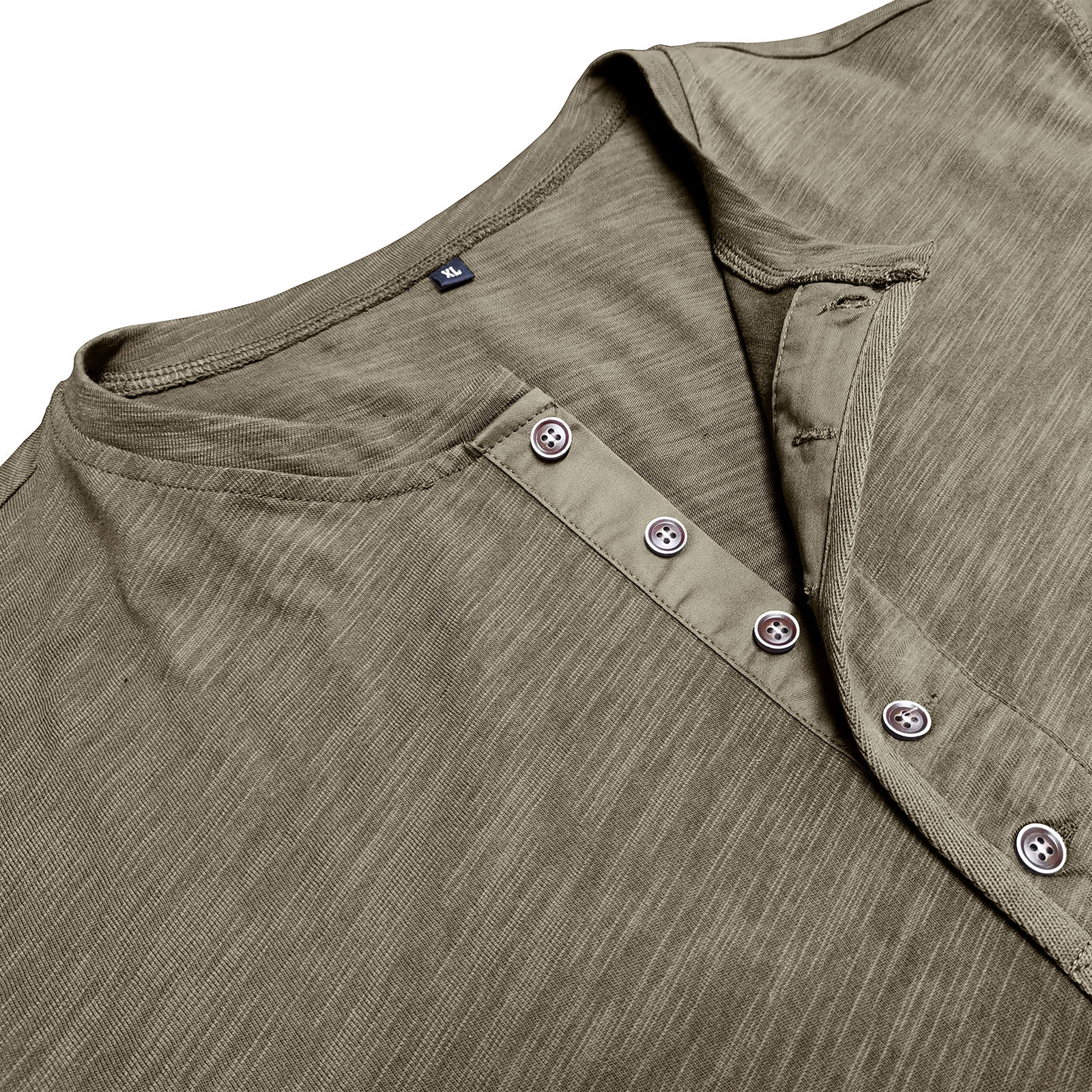 Mens Henley Shirts Cotton Short Sleeve T-Shirt Casual Basic ButtonTee Shirt Tops Summer Classic Solid Tshirt