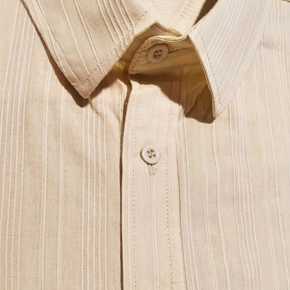 Men's Cotton Short Sleeve Shirts Casual Button Down Shirt Summer Solid Color Top Fashion Beach Tops