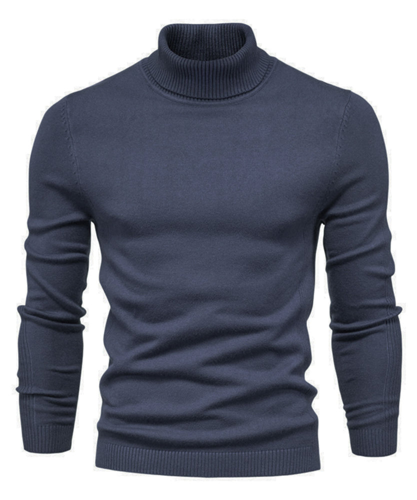 Men's Knit Pullover Slim Fit Winter Wool Blend Turtleneck Sweater Autumn Casual Long Sleeve Shirts Warm Knitted Sweaters