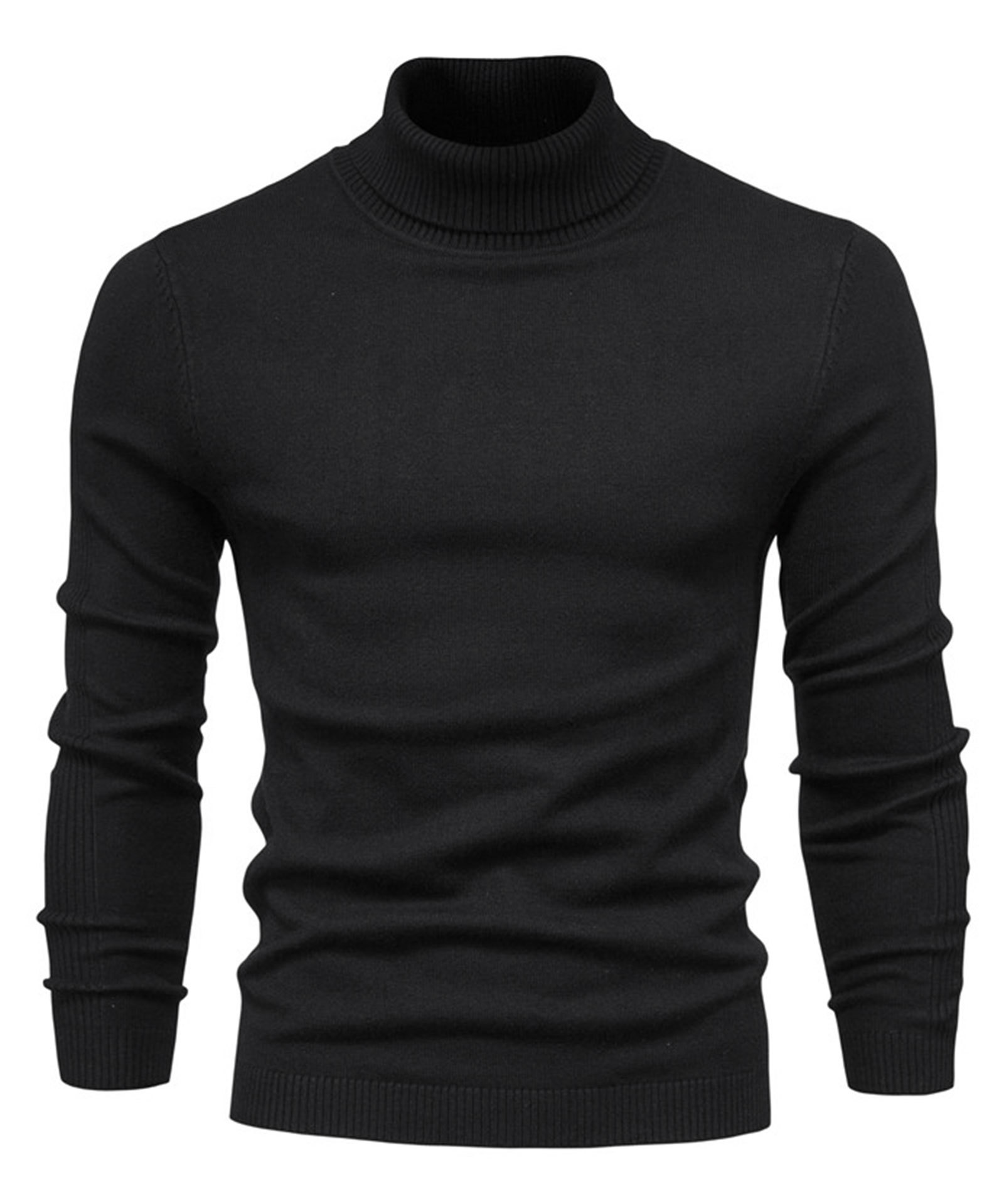 Men's Knit Pullover Slim Fit Winter Wool Blend Turtleneck Sweater Autumn Casual Long Sleeve Shirts Warm Knitted Sweaters