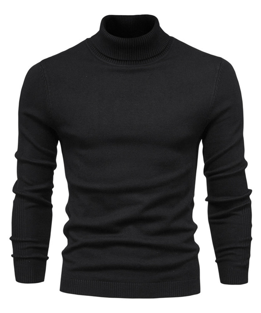 Men's Knit Pullover Slim Fit Winter Wool Blend Turtleneck Sweater Autumn Casual Long Sleeve Shirts Warm Knitted Sweaters