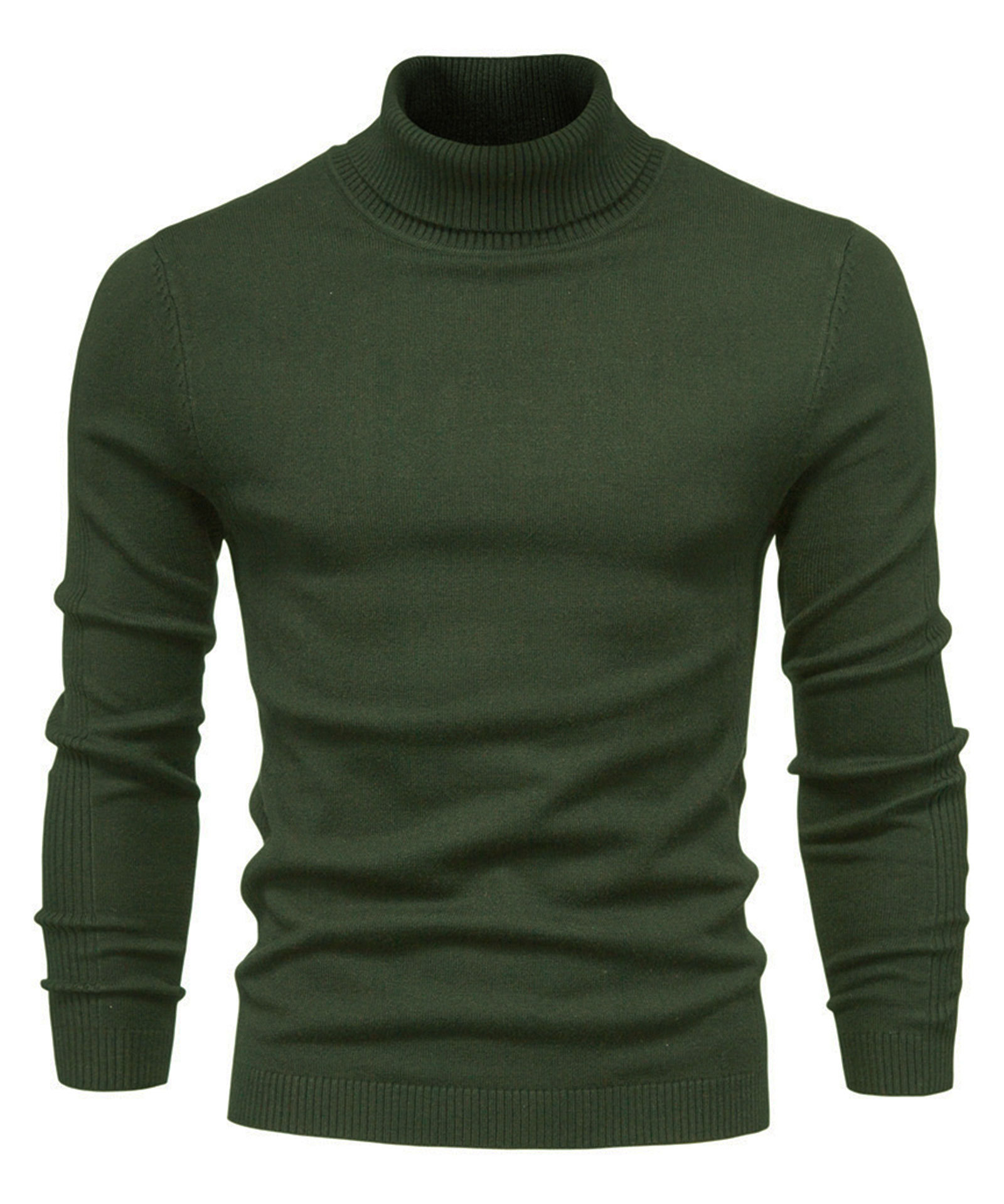 Men's Knit Pullover Slim Fit Winter Wool Blend Turtleneck Sweater Autumn Casual Long Sleeve Shirts Warm Knitted Sweaters