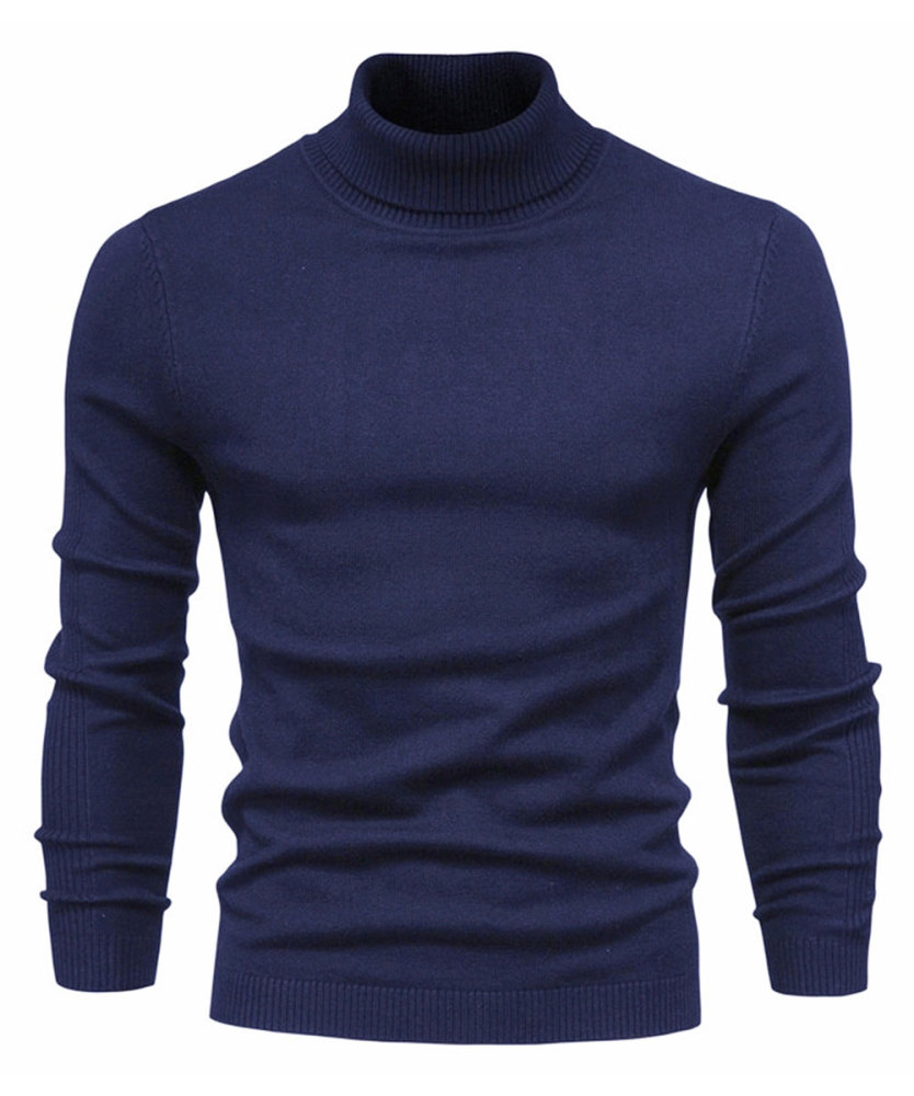 Men's Knit Pullover Slim Fit Winter Wool Blend Turtleneck Sweater Autumn Casual Long Sleeve Shirts Warm Knitted Sweaters