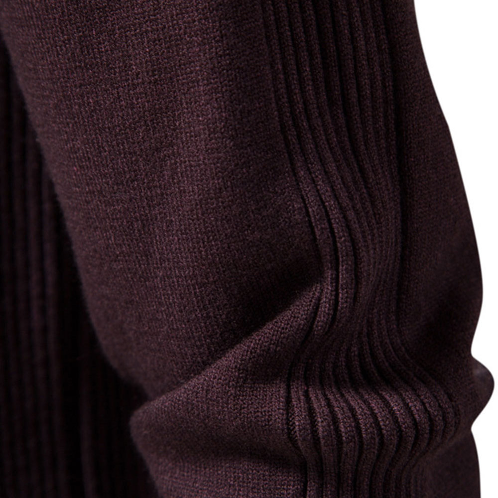 Men's Knit Pullover Slim Fit Winter Wool Blend Stand Collar Sweater Autumn Casual Long Sleeve Shirts Warm Knitted Sweaters