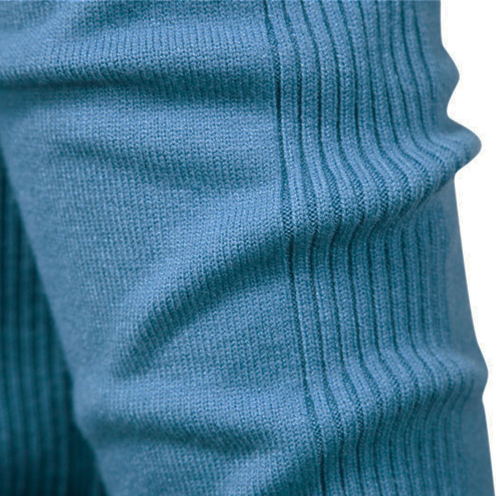 Men's Knit Pullover Slim Fit Winter Wool Blend Stand Collar Sweater Autumn Casual Long Sleeve Shirts Warm Knitted Sweaters