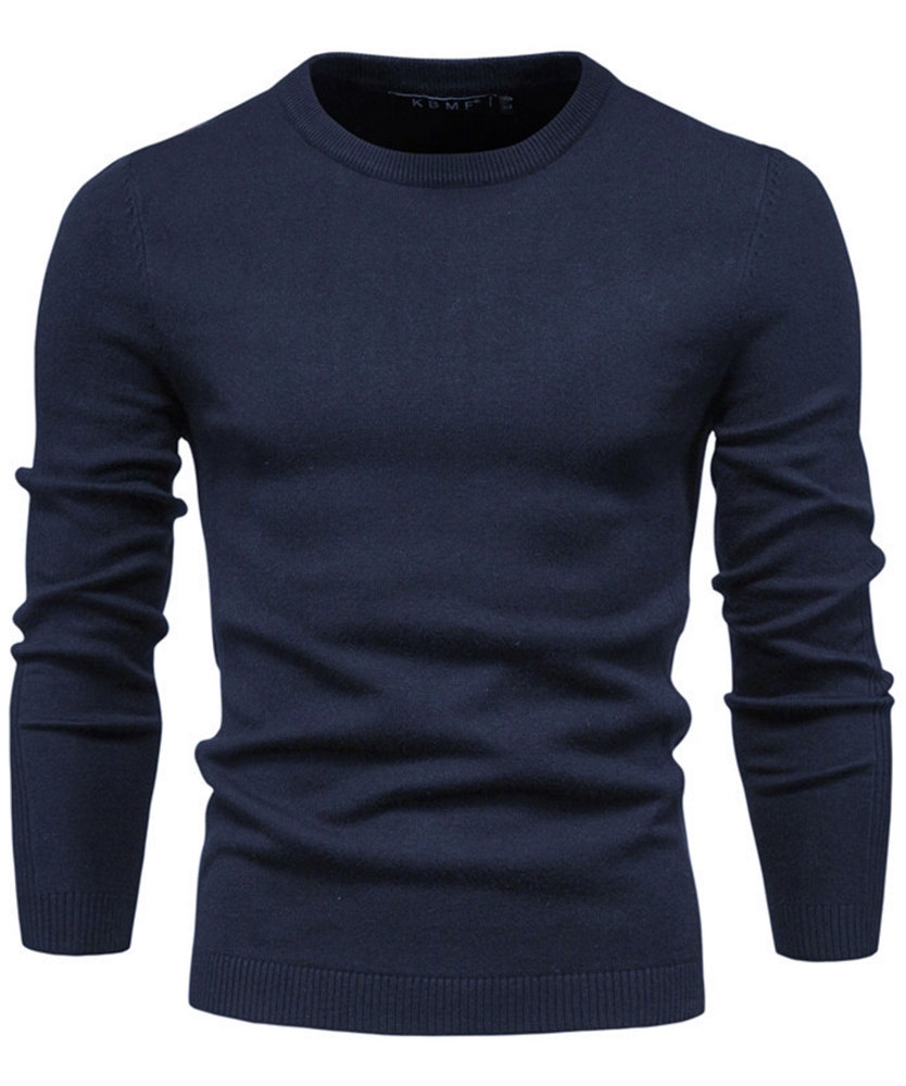 Men's Knit Pullover Slim Fit Winter Wool Blend Crew Neck Sweater Autumn Casual Long Sleeve Shirts Warm Knitted Sweaters