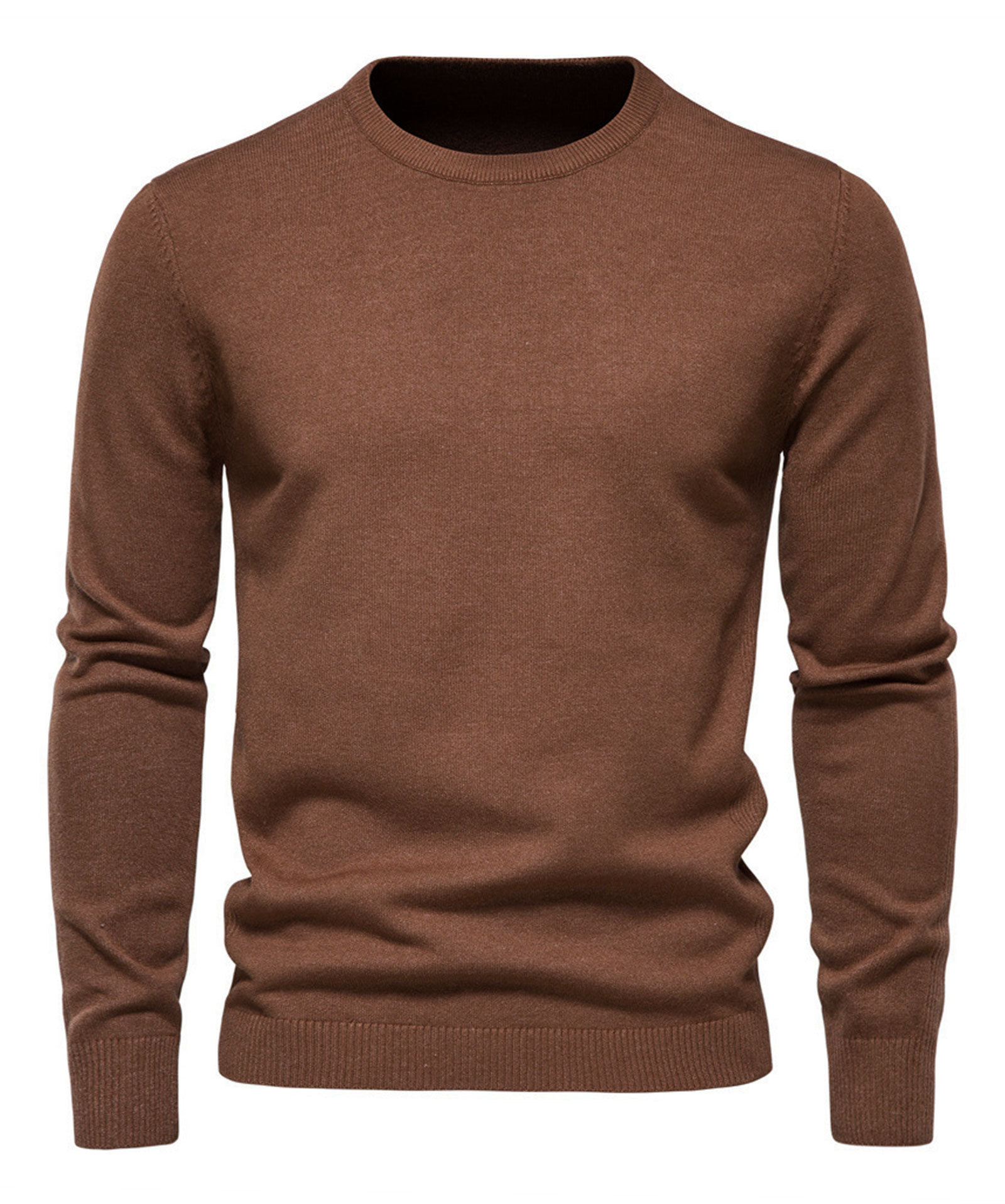 Men's Knit Pullover Slim Fit Winter Wool Blend Crew Neck Sweater Autumn Casual Long Sleeve Shirts Warm Knitted Sweaters