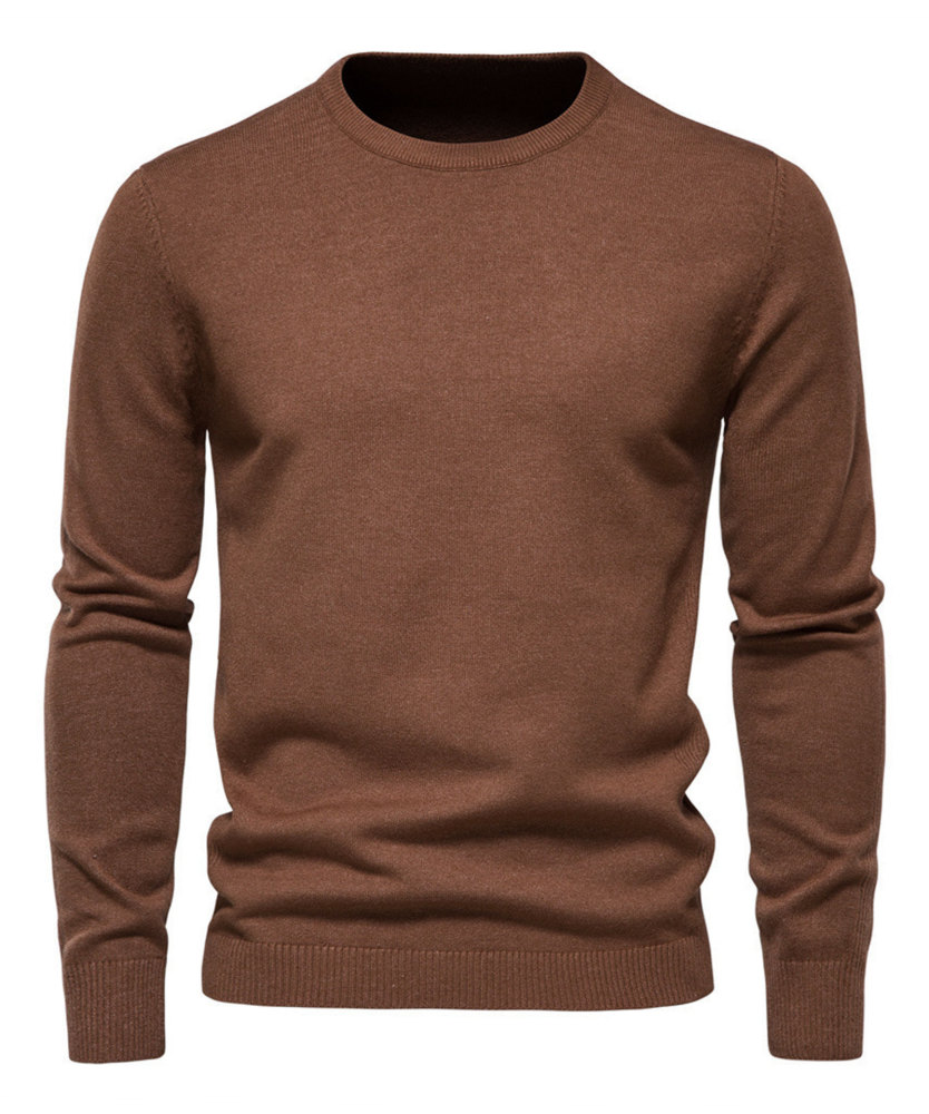 Men's Knit Pullover Slim Fit Winter Wool Blend Crew Neck Sweater Autumn Casual Long Sleeve Shirts Warm Knitted Sweaters