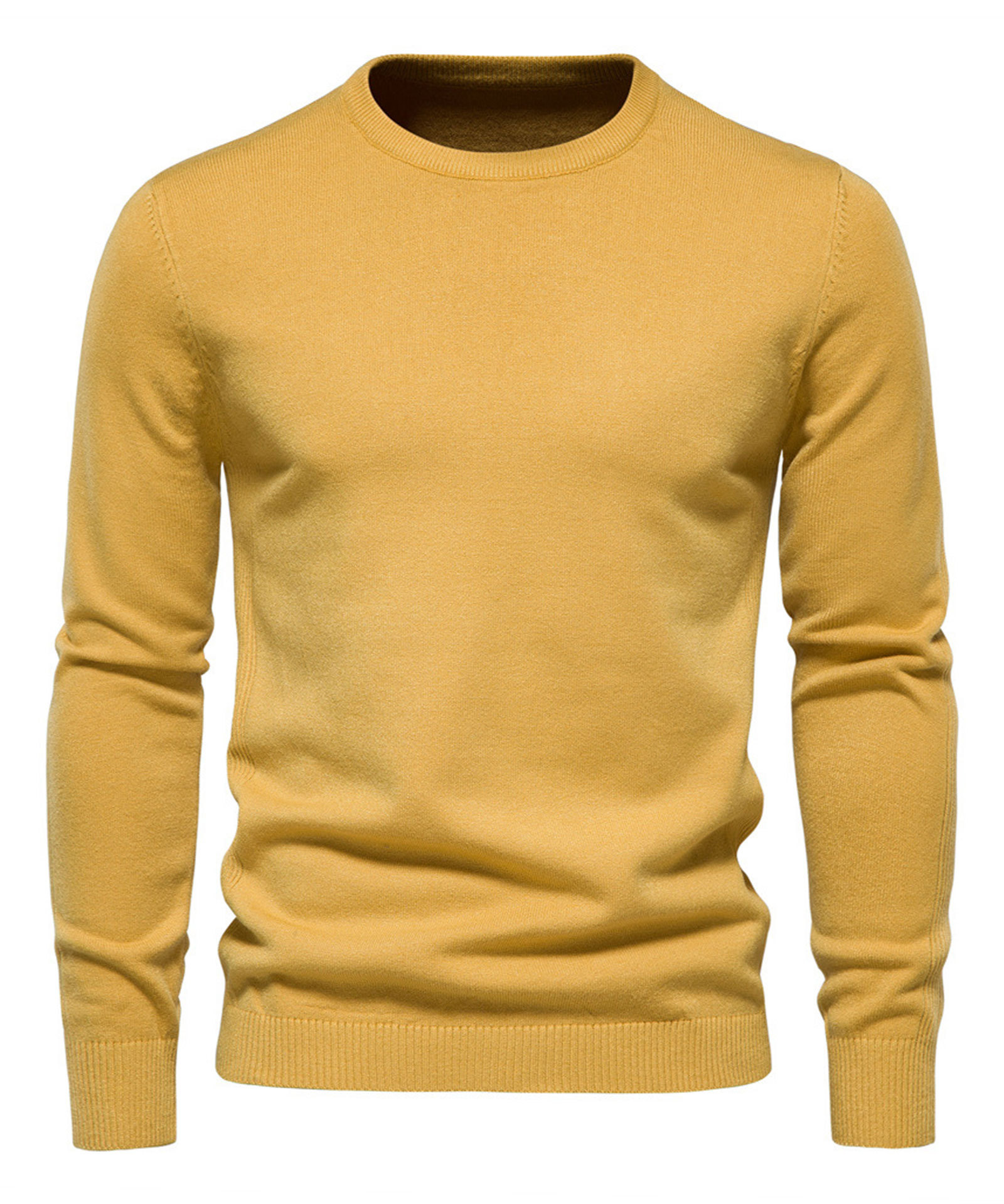 Men's Knit Pullover Slim Fit Winter Wool Blend Crew Neck Sweater Autumn Casual Long Sleeve Shirts Warm Knitted Sweaters