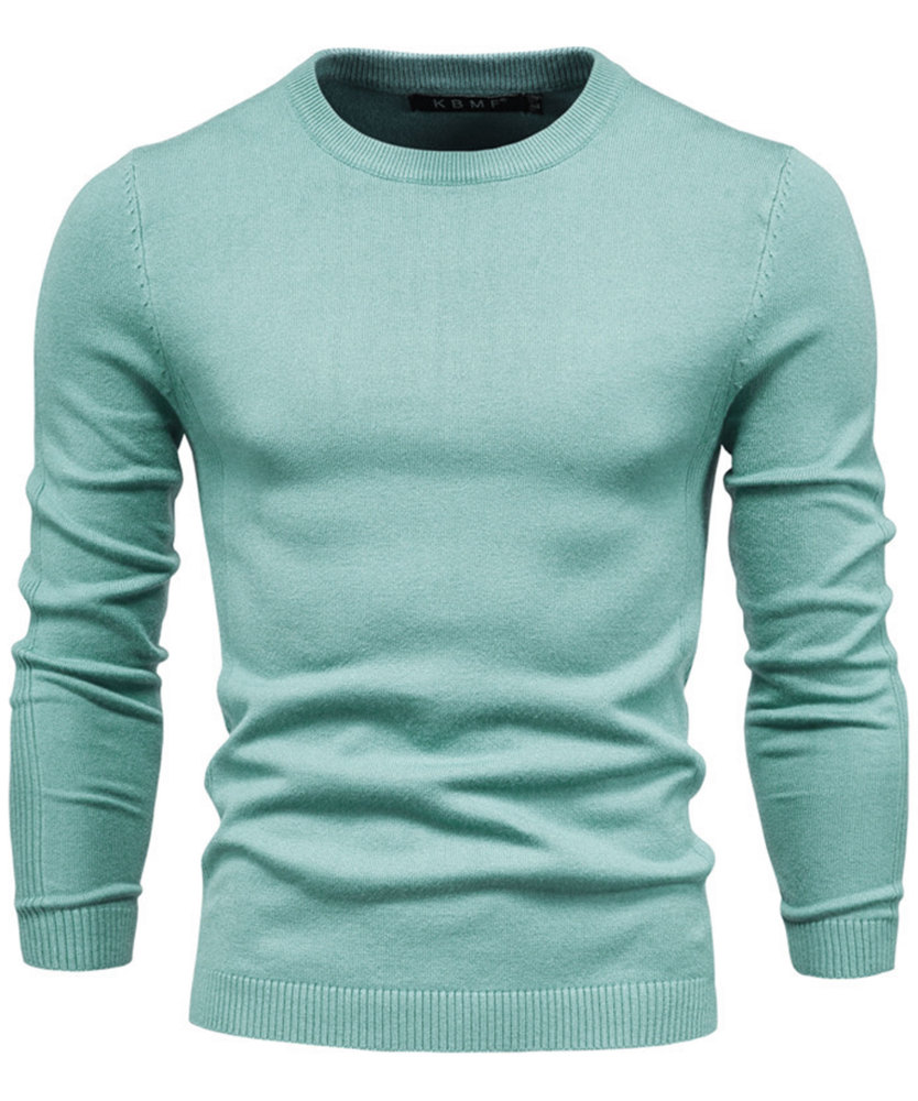 Men's Knit Pullover Slim Fit Winter Wool Blend Crew Neck Sweater Autumn Casual Long Sleeve Shirts Warm Knitted Sweaters