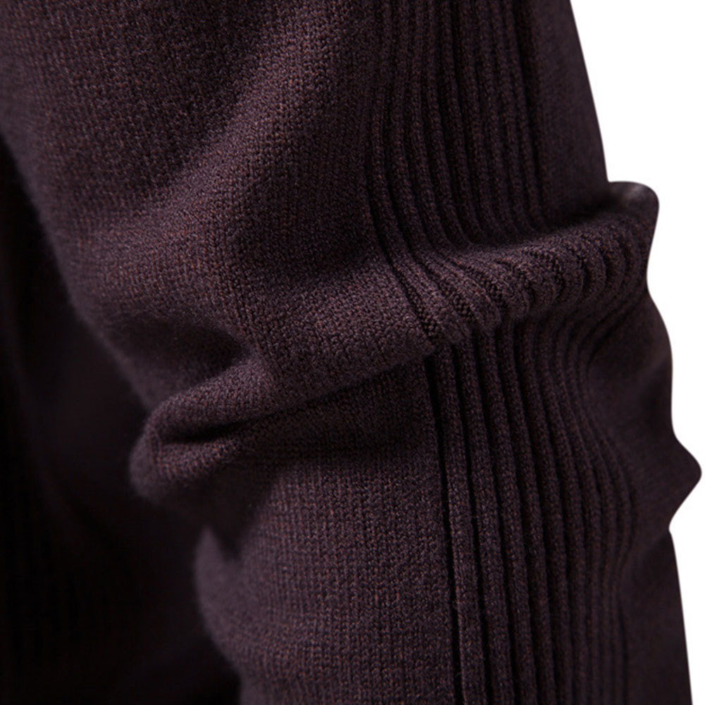 Men's Knit Pullover Slim Fit Winter Wool Blend Crew Neck Sweater Autumn Casual Long Sleeve Shirts Warm Knitted Sweaters