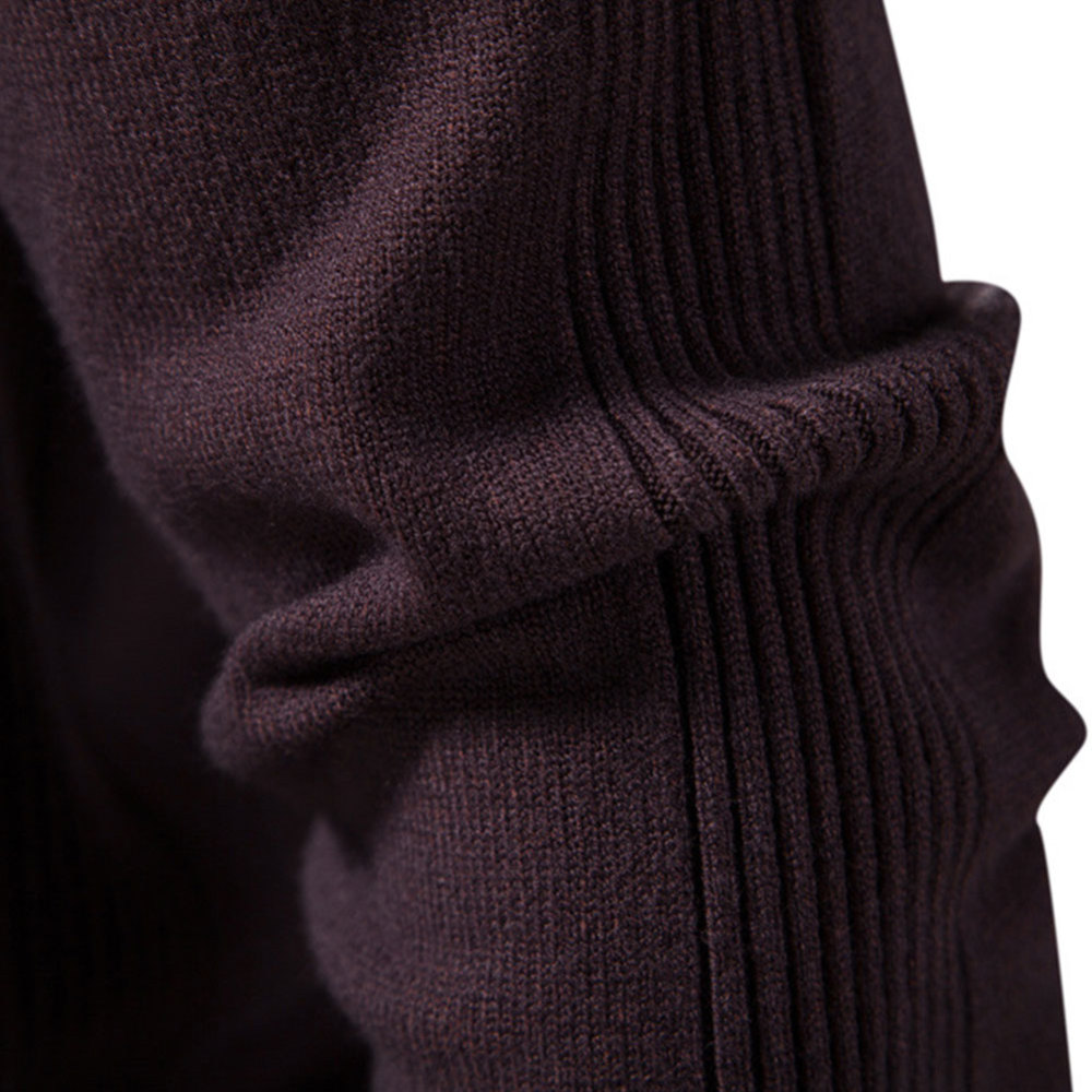 Men's Knit Pullover Slim Fit Winter Wool Blend Crew Neck Sweater Autumn Casual Long Sleeve Shirts Warm Knitted Sweaters