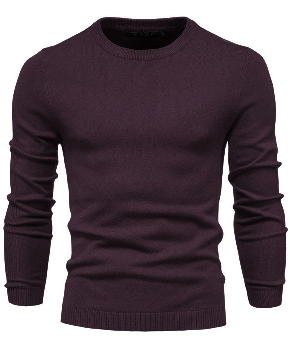 Men's Knit Pullover Slim Fit Winter Wool Blend Crew Neck Sweater Autumn Casual Long Sleeve Shirts Warm Knitted Sweaters