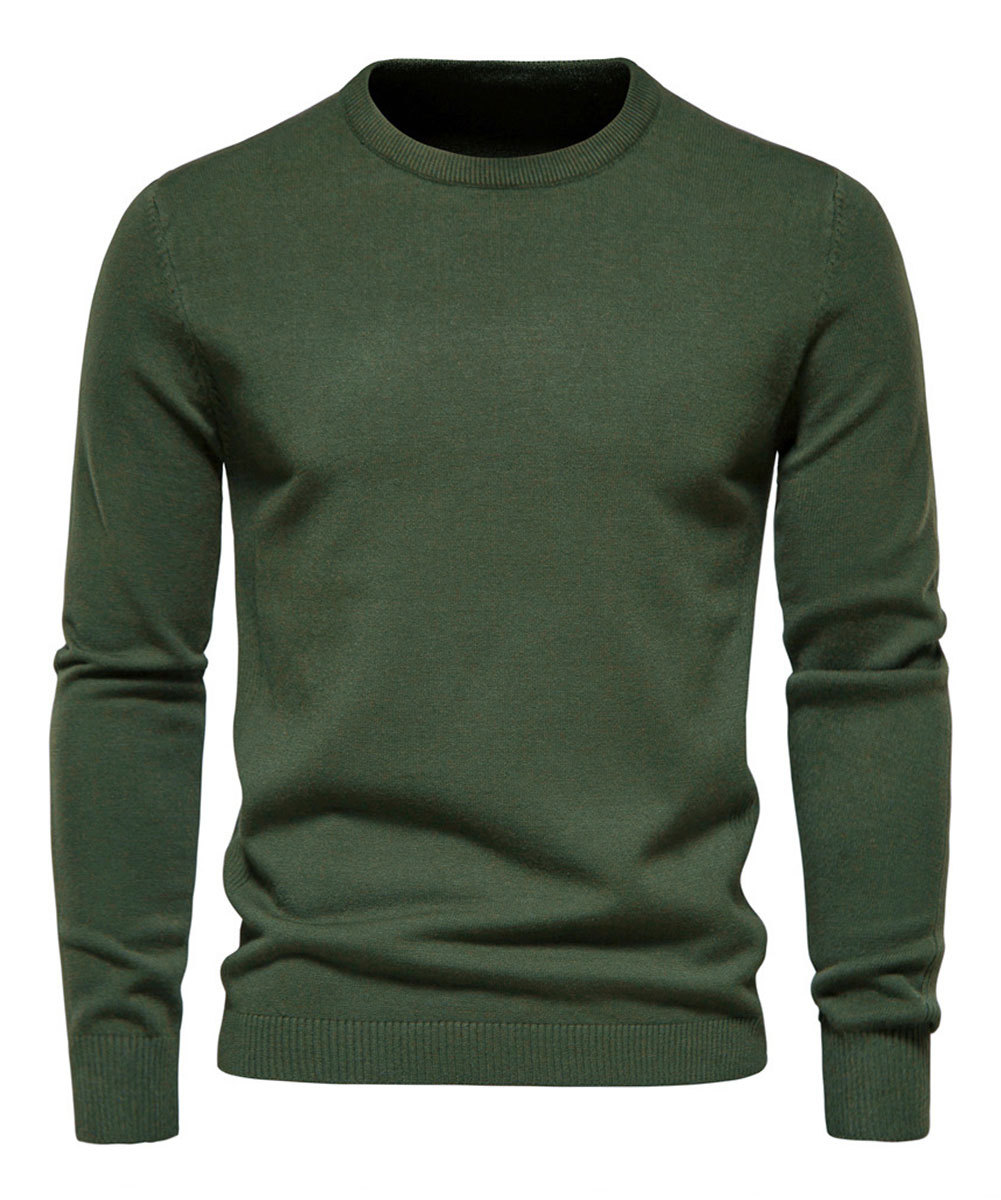 Men's Knit Pullover Slim Fit Winter Wool Blend Crew Neck Sweater Autumn Casual Long Sleeve Shirts Warm Knitted Sweaters