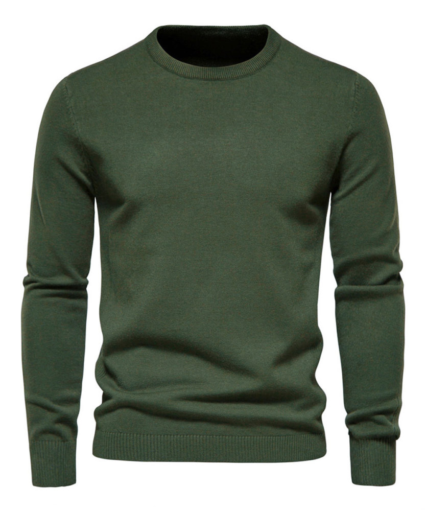 Men's Knit Pullover Slim Fit Winter Wool Blend Crew Neck Sweater Autumn Casual Long Sleeve Shirts Warm Knitted Sweaters