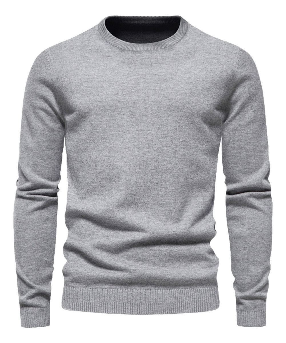 Men's Knit Pullover Slim Fit Winter Wool Blend Crew Neck Sweater Autumn Casual Long Sleeve Shirts Warm Knitted Sweaters