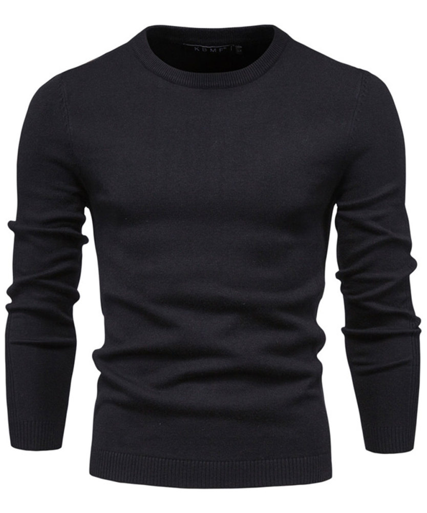 Men's Knit Pullover Slim Fit Winter Wool Blend Crew Neck Sweater Autumn Casual Long Sleeve Shirts Warm Knitted Sweaters