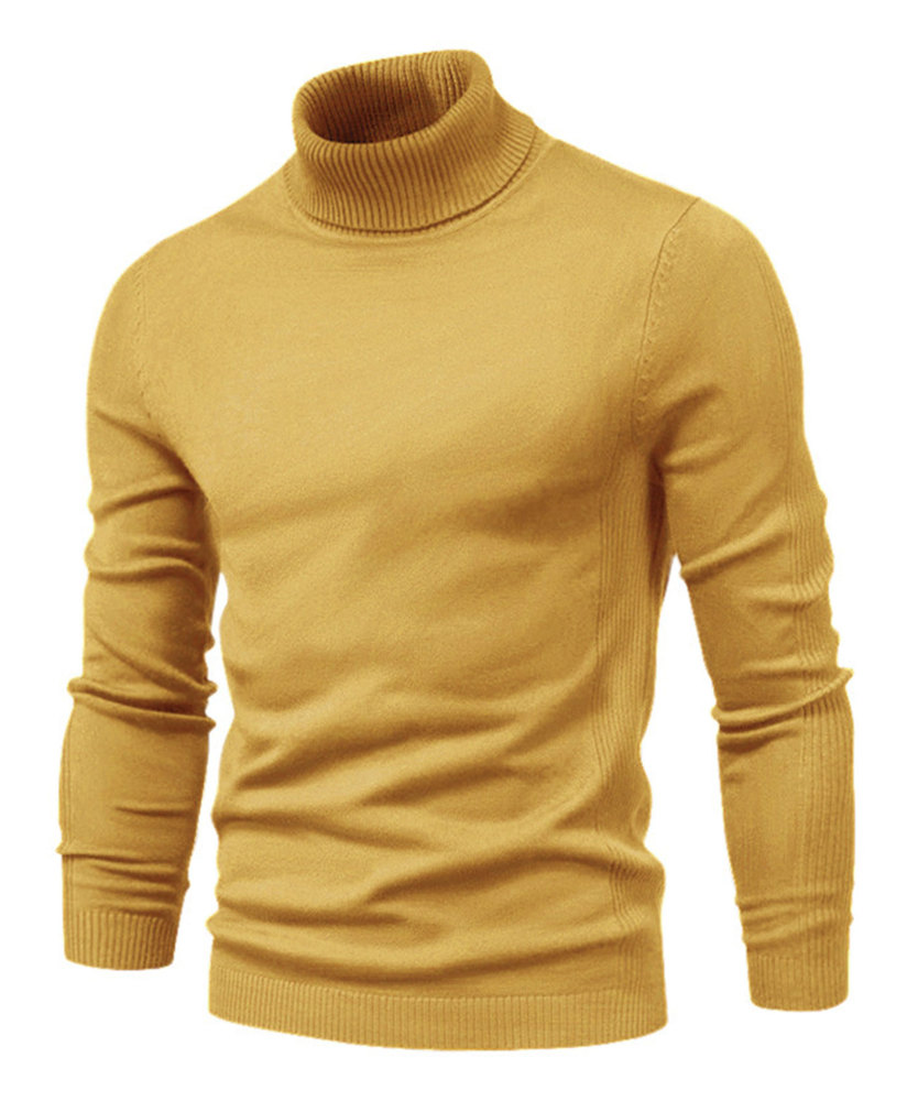 Men's Knit Pullover Slim Fit Winter Wool Blend Turtleneck Sweater Autumn Casual Long Sleeve Shirts Warm Knitted Sweaters