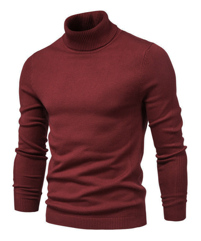 Men's Knit Pullover Slim Fit Winter Wool Blend Turtleneck Sweater Autumn Casual Long Sleeve Shirts Warm Knitted Sweaters