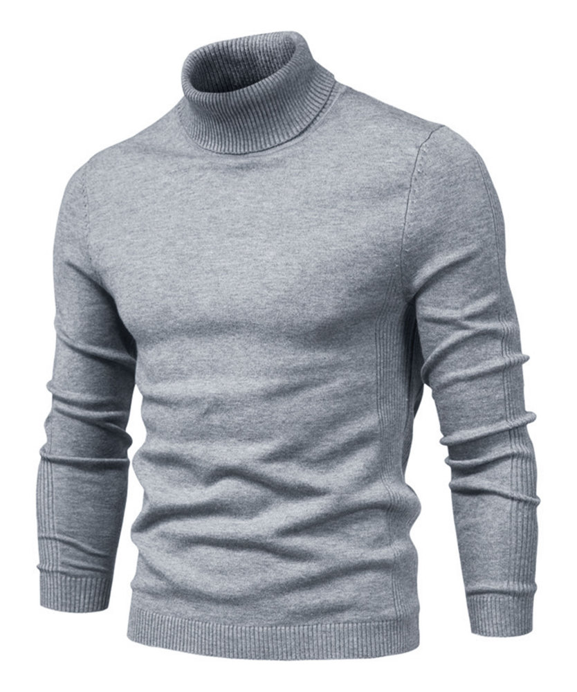 Men's Knit Pullover Slim Fit Winter Wool Blend Turtleneck Sweater Autumn Casual Long Sleeve Shirts Warm Knitted Sweaters