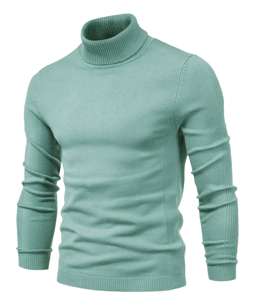 Men's Knit Pullover Slim Fit Winter Wool Blend Turtleneck Sweater Autumn Casual Long Sleeve Shirts Warm Knitted Sweaters