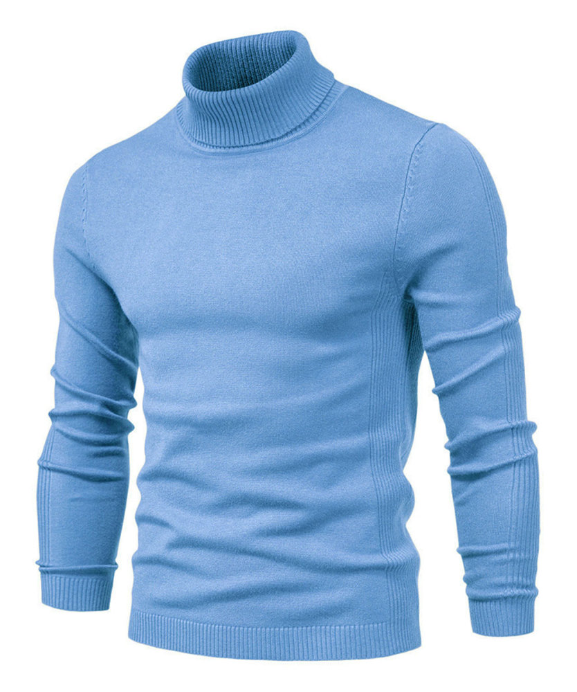 Men's Knit Pullover Slim Fit Winter Wool Blend Turtleneck Sweater Autumn Casual Long Sleeve Shirts Warm Knitted Sweaters