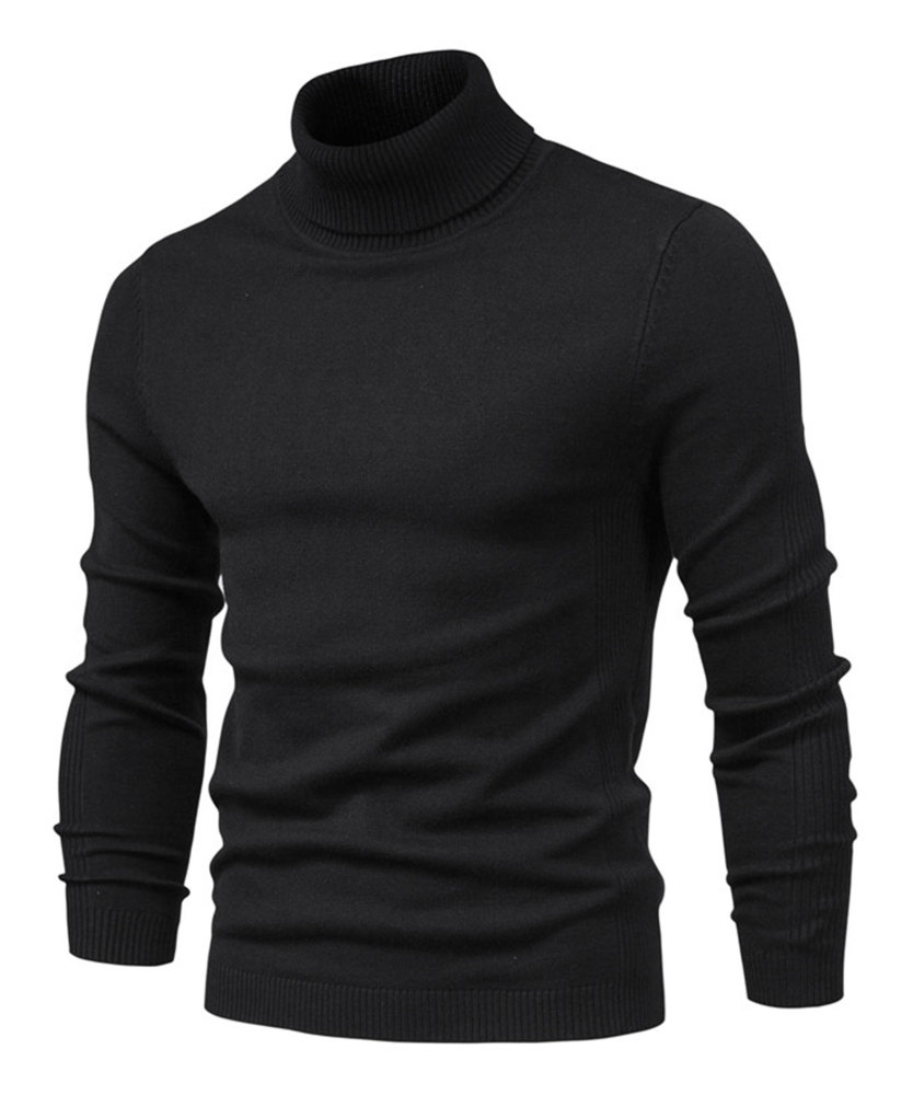 Men's Knit Pullover Slim Fit Winter Wool Blend Turtleneck Sweater Autumn Casual Long Sleeve Shirts Warm Knitted Sweaters