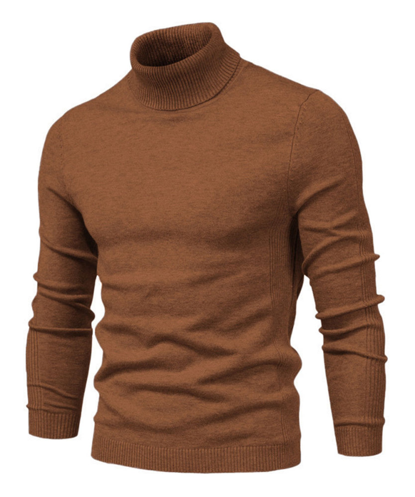 Men's Knit Pullover Slim Fit Winter Wool Blend Turtleneck Sweater Autumn Casual Long Sleeve Shirts Warm Knitted Sweaters