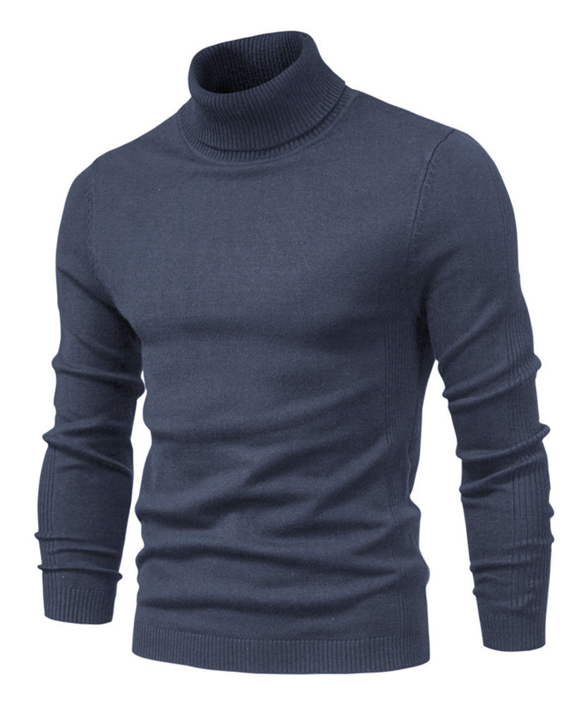 Men's Knit Pullover Slim Fit Winter Wool Blend Turtleneck Sweater Autumn Casual Long Sleeve Shirts Warm Knitted Sweaters