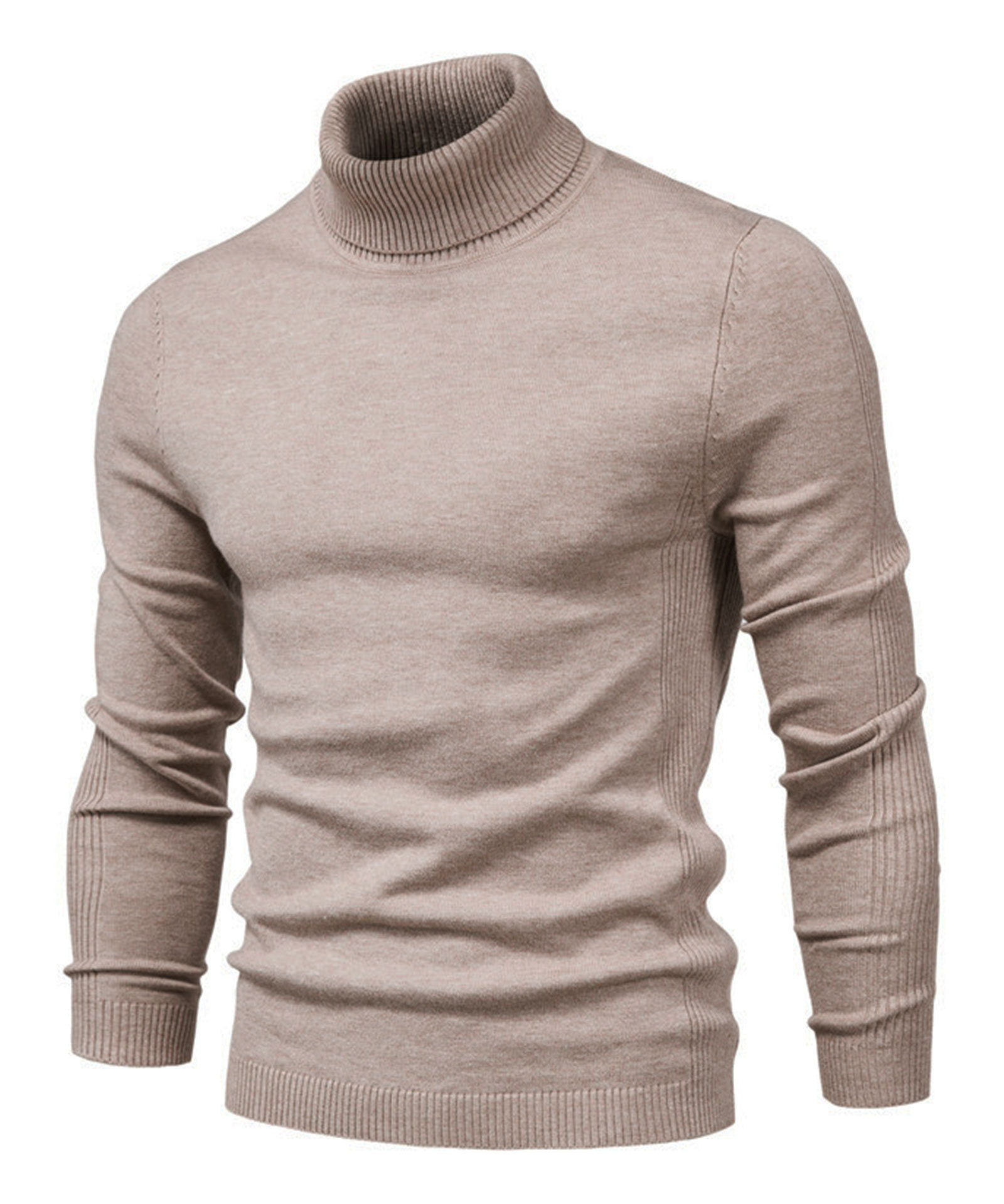 Men's Knit Pullover Slim Fit Winter Wool Blend Turtleneck Sweater Autumn Casual Long Sleeve Shirts Warm Knitted Sweaters
