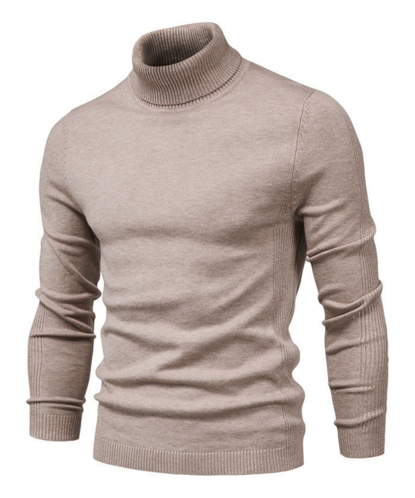 Men's Knit Pullover Slim Fit Winter Wool Blend Turtleneck Sweater Autumn Casual Long Sleeve Shirts Warm Knitted Sweaters