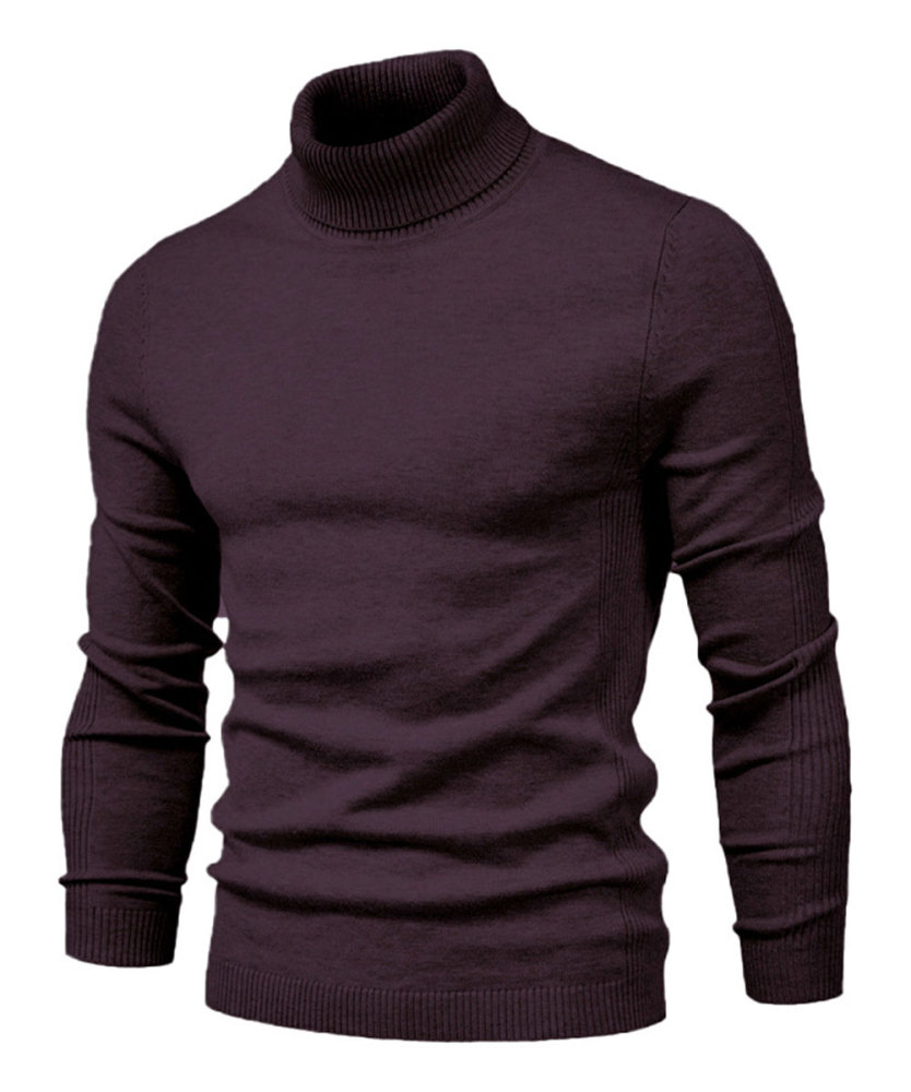 Men's Knit Pullover Slim Fit Winter Wool Blend Turtleneck Sweater Autumn Casual Long Sleeve Shirts Warm Knitted Sweaters